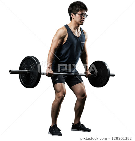 Men who train muscles 129501392