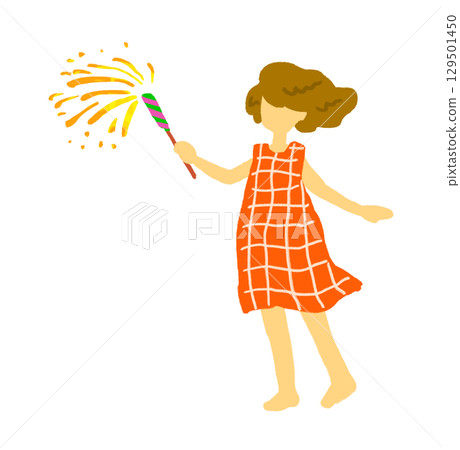 拿著煙火的女孩 拿著煙火的女孩 129501450