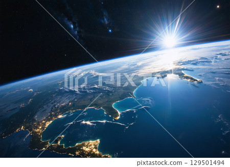 地球裝飾太陽 129501494