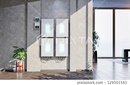 Battery energy storage system for residential used with digital graphic display 129501583