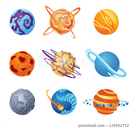 3D render Solar System planets set characters. Realistic vector outer space gas giants Jupiter and Saturn, ice Uranus Neptune, Pluto. Kawaii Mercury, Venus and Earth, Mars. Children education mascots 3D render Solar System planets set characters. Realistic vector outer space gas giants Jupiter and Saturn, ice Uranus Neptune, Pluto. Kawaii Mercury, Venus and Earth, Mars. Children education mascots 129502752