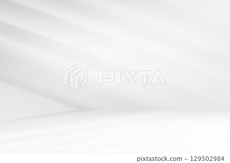 Empty bright studio with sunlight. 3d vector background for product design 129502984
