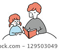 男人給孩子讀書 129503049