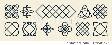 Traditional celtic designs and irish knot motifs Traditional celtic designs and irish knot motifs 129503476