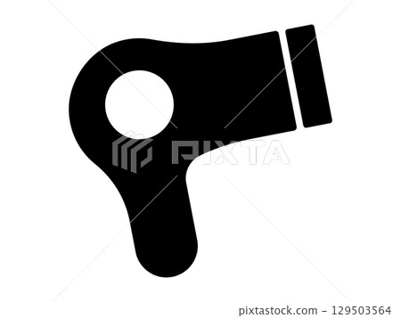 吹風機圖示單色 吹風機圖示單色 129503564
