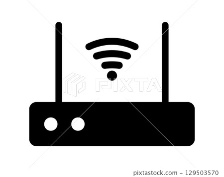 Wi-Fi路由器圖示單調 129503570