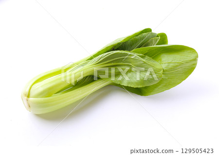 Fresh bok choy on white background. Fresh bok choy on white background. 129505423