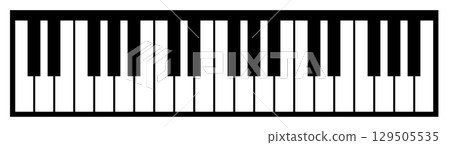 Illustration of playing music on the piano at a concert Illustration of playing music on the piano at a concert 129505535