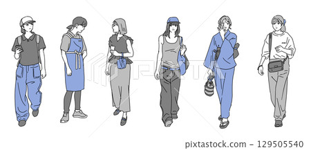 各種婦女的插圖集 各種婦女的插圖集 129505540