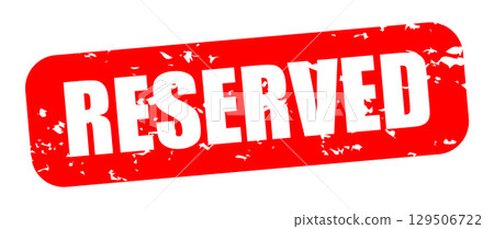 RESERVED Icon Illustration Simple Vector Material Red 129506722