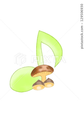 Musical note with chestnuts Musical note with chestnuts 129506930