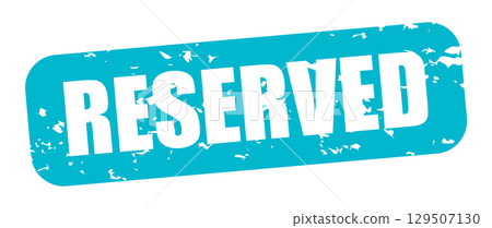 RESERVED Icon Illustration Simple Vector Material Turquoise Blue 129507130