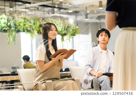 University seminar students listening to a lecture University seminar students listening to a lecture 129507438