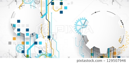 Abstract technology background. Cogwheels theme. Vector illustration Abstract technology background. Cogwheels theme. Vector illustration 129507946