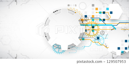 Abstract technology background. Cogwheels theme. Vector illustration Abstract technology background. Cogwheels theme. Vector illustration 129507953