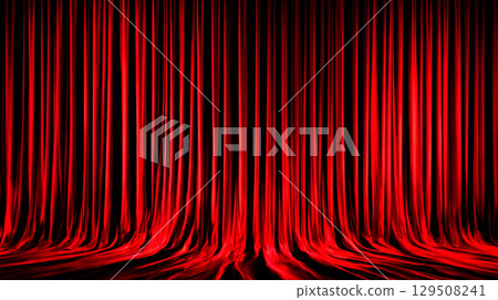 red curtain background 129508241