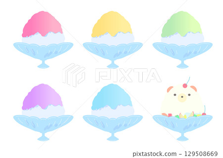 例證套被刮的冰 129508669