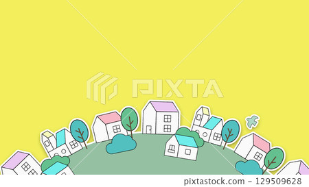 Cityscape illustration - bottom version 129509628