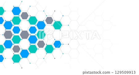 Abstract design element with geometric background of hexagons shape pattern Abstract design element with geometric background of hexagons shape pattern 129509913