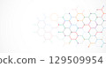 Abstract design element with geometric background of hexagons shape pattern 129509954