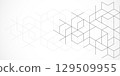 Abstract design element with geometric background of hexagons shape pattern 129509955