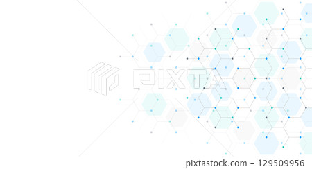 Abstract design element with geometric background of hexagons shape pattern Abstract design element with geometric background of hexagons shape pattern 129509956