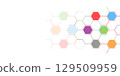 Abstract design element with geometric background of hexagons shape pattern 129509959
