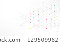 Abstract pattern with simple geometric figures and dots 129509962
