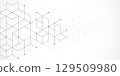 Abstract design element with geometric background of hexagons shape pattern 129509980