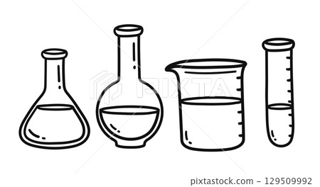 Vector illustration of lab glassware set 129509992
