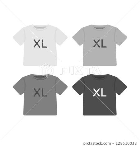 T卹服裝尺寸表（XL）插畫集 129510038