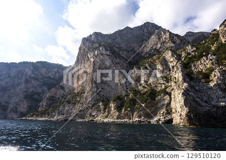 cliffs of Capri island, Capri, Italy 129510120