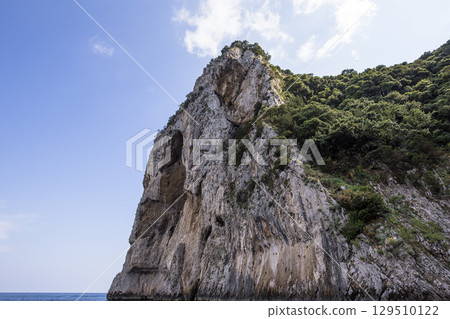 cliffs of Capri island, Capri, Italy 129510122