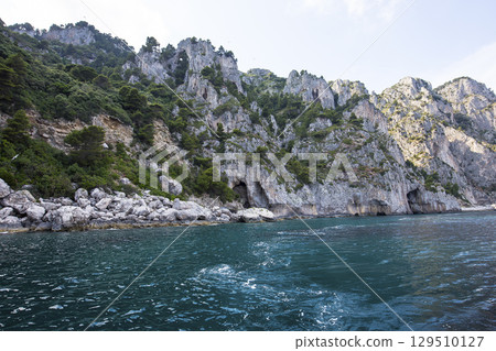 cliffs of Capri island, Capri, Italy cliffs of Capri island, Capri, Italy 129510127