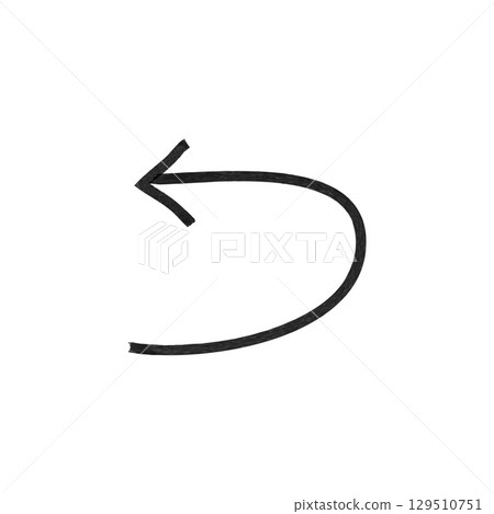 Handwritten arrow icon 129510751