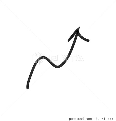 Handwritten arrow icon 129510753