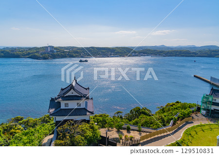 [Nagasaki Prefecture] View of the Kenso Yagura and Hirado Seto from the Hirado Castle tower 129510831
