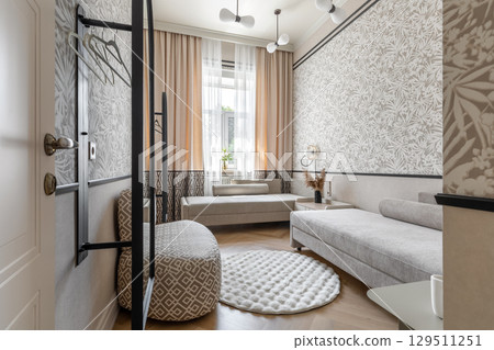 Bright Scandinavian Interior with Soft Neutral Furniture Bright Scandinavian Interior with Soft Neutral Furniture 129511251