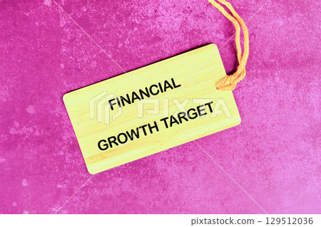 Conceptual text, phrase, words FINANCIAL GROWTH TARGET The concept of development and business, strategy and growth. A place to copy 129512036