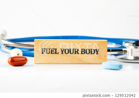 THE CONCEPTUAL PHRASE FEEL YOUR BODY. Diet, Sport, Fitness, Mindfulness, Healthy lifestyle concept 129512042