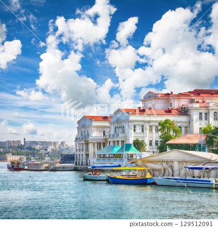 Amazing view of the Sevastopol Bay. Amazing view of the Sevastopol Bay. 129512091