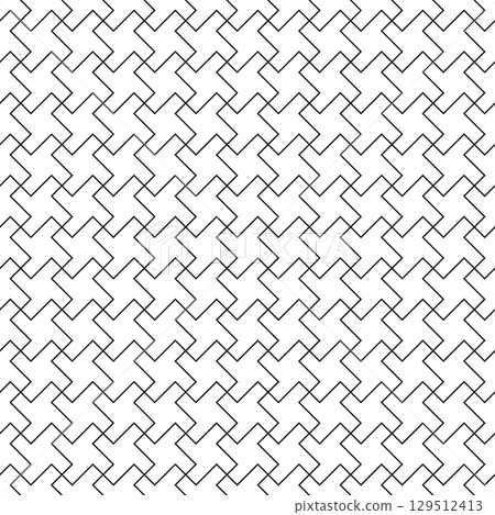 Seamless geometric ornament . Black color thin lines . Seamless geometric ornament . Black color thin lines . 129512413