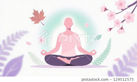 yoga woman silhouette  Keywords language: English 129512575
