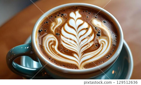 Great latte art 129512636