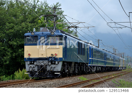 Rapid steam locomotive GV Yokokawa running on the Shinetsu Main Line 129513466