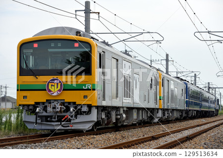 兩毛線上行駛的GV-E197系列快速蒸汽機車和GV桐生號列車 兩毛線上行駛的GV-E197系列快速蒸汽機車和GV桐生號列車 129513634