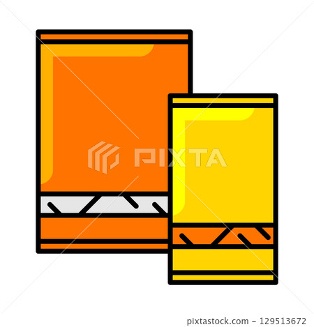 Set of towels icon. Home decor element thin line illustration. Set of towels icon. Home decor element thin line illustration. 129513672