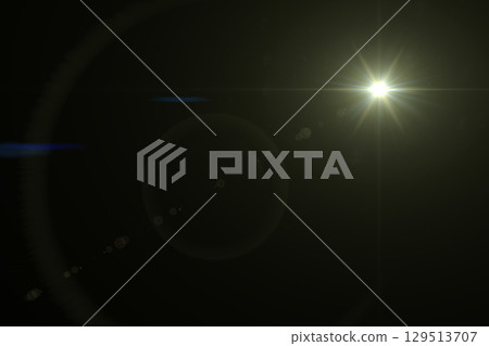 Abstract Natural Sun flare on the black. Abstract Natural Sun flare on the black. 129513707