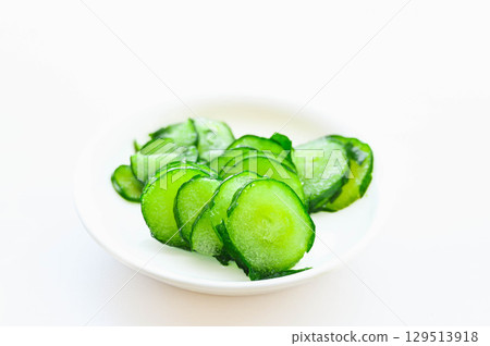 Frozen sliced cucumber Frozen sliced cucumber 129513918
