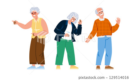 laughter laughing old people vector 129514016